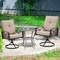 Chery Industrial 5 Pieces Outdoor Patio Furniture Set W/ Gas Fire Pit Table, Patio Conversation Sets Khaki AOTOFSC27BKKH - alternate 3
